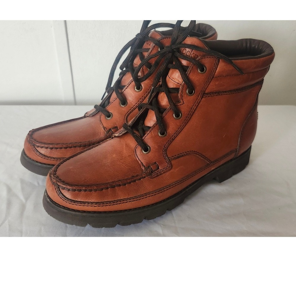 Rockport Rocsports Gore-Tex Hiker Boots Vintage 90s Brown Leather Vibram 9.5M